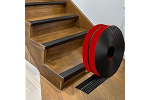 OWDFF Treppenkantenprofil Selbstklebend Treppen-Kantenschutz Treppenwinkel 3Meter Treppenprofil Rutschschutz Peel und Stick Flexible Silikon-Gummistufen-Kantenleiste (Schwarz, 3Meter)