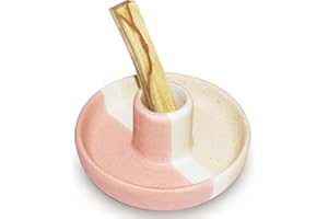 ‎BEYLAB BEYLAB Palo Santo Halter, Räucherstäbchenhalter für Palo Santo Sticks Brenner räucherholz, Meditations Yoga Holz Brenner Schüssel Ständer mit Aschenfänger Modern Minimalistisch - Beige red