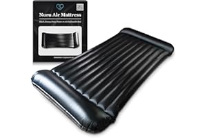 ‎EROTICGEL Nadmuchiwany materac do masażu, trwały, wodoodporny PCW, 205 x 156 x 12 cm, arkusze do masażu nuru