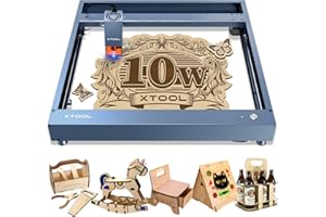 xTool D1 Pro Laser Graviermaschine - 60W CNC Lasergravierer und Laser Cutter, 10W Ausgangsleistung, 24000mm/min, 4 Grenzwertschalter, Lasergravur für Holz, Glas, etc (430x400mm)