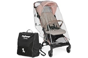 Peg Perego Passeggino Leggero Volo con Parapioggia, per Aereo, Compatto, Omologato per Cappelliera, Misure Bagaglio a Mano, Adatto dalla Nascita fino a 22 kg, Include Borsa da Viaggio, Mon Amour