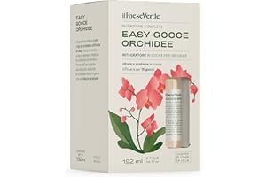 Il Paese Verde - Easy Gocce Concime Orchidee - 6 Fiale da 32ml di Fertilizzante Orchidee - Ricco di Macro e Micro Elementi Migliora la Crescita e la Fioritura - Efficace fino a 15 Giorni