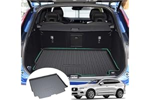 GAFAT Compatible with Volvo XC60 2018-2024 2025 Boot Liner, XC60 2023 Trunk Mat, XC60 Boot Liner Non-Slip Mats Original 3D Scanner TPO, XC60 Mats, XC60 Accessories