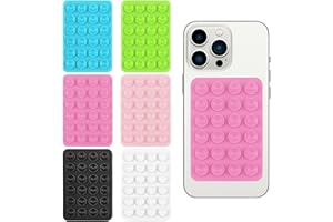 Arvoni 6 Pièces Ventouse Téléphone Portable, Coque Ventouse Lavable Silicone, Antidérapante, Ventouse Téléphone pour Selfies et Vidéos Universelles