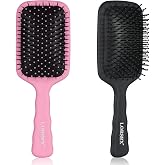 LORSEX 2 Pack Hair Brushes, Large Detangling Palette Brush for Women, Men &amp; Kids, Great for Wet or Dry Hair, Smooths, Massage