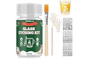 WEILAOK Crema Acidante Vetro, Pasta Caustica per Vetro, Etch Pasta for Glass, Rapidamente una Sensazione Opaca Adatto per Bicchieri da Vino, Paralumi, Cornici per Foto