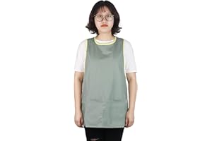 JONATHAN UNIFORM Grembiule da Lavoro 2 Tasche Pulizia Grembiule, Casacca Sanitaria Donna Senza Maniche per Medico Clinica Farmacia Estetista Maestra
