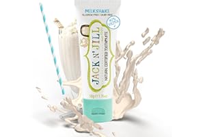 JACK N' JILL ................. SINCE 1949 Jack N' Jill Kids Natural Toothpaste, Made With Natural Ingredients, Helps Soothe Gums & Fight Tooth Decay, Suitable From 6 Months+ - Milkshake Flavour 1 x 50g