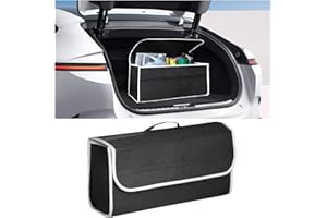 VBGURR Sac Organiseur de Coffre de Voiture, Organiseur Auto Pliable de Rangement, Sac de Rangement de Coffre en Felt Antidérapant, Accessoires Essentiels de Voiture pour le Rangement des Outils de