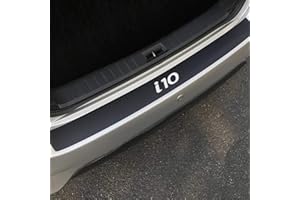 QQY Rear Bumper Protector, for Hyundai i10 Car Trunk Scratch Guard Sill Plate Cover Styling Accessories, Carbon Fiber