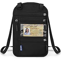 Portadocumenti Da Viaggio Con Protezione RFID - Porta Passaporto, Cellulare, Carte, Nero - Foto 4