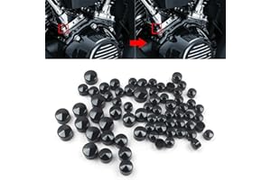 FINMOKAL Kit de couvercles de boulons de moteur noirs pour Harley Softail Electra Street Glide Road King