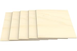 AUPROTEC 5x A5 Płyty ze sklejki liściastej brzozowej 10 mm (148 mm x 210 mm) płyty drewniane do majsterkowania i frezowania, brzozowe lite drewno multiplex 1 klasa jakości przemysłowej