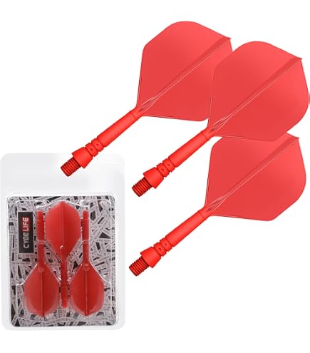 WJUAN Darts Schäfte 8 Stück 75 Mm, Dart Flights Mit Schaft 2BA
