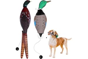 HAISHELL 2 Pcs Dog Training Duck Dummy Pheasant Toy for Dog Training Tools for Hunting Retriever Dog Training Bird Dummy Dog Training Foam Pet Dog Interactive Toys for Puppies Or Adult Dogs (Pheasant+Duck)