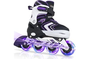 ‎NATTORK Nattork Inliner für Kinder Verstellbare Inline Skates, 4 Größen Kinder Inline Roller Skates mit Beleuchteten, Kinder Inliner Rollschuhe für Anfänger