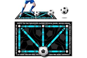 DONCIETY Fußball Trainingsmatte, 60 X 90cm Fussball Matte Ballkontrolle, Rutschfeste Fussballmatte Training, Fußball Schritt Trainingsmatte Fussball Trainingszubehör Geschenke für Fußballliebhaber