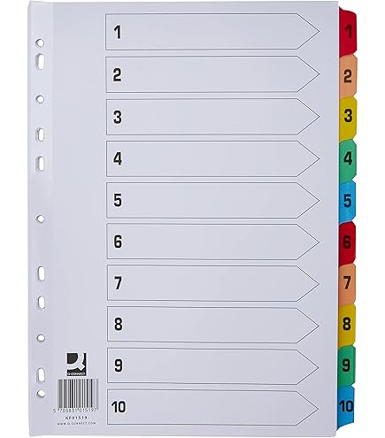 10 stuks] A4-bestandsverdelers Alfabetische A-Z bestands- en mapverdelers voor ringmappen - sterke, duurzame bindmiddelverdelers voor georganiseerde scholieren en universiteitsstudenten