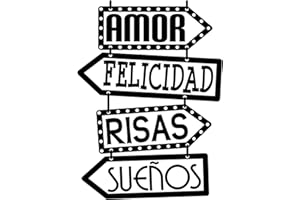 Docliick® Vinilos de pared decorativo con frase decorativa deporte "AMOR,FELICIDAD,SUEÑOS.." Pegatinas decorativas pared. Decoración casa Docliick DC-19143