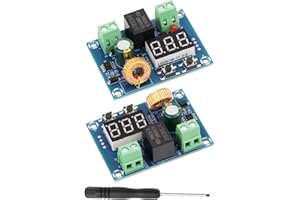 RIIEYOCA DC Low Voltage Cut Off Protector,DC Voltage Disconnect Module,XH-M609 12-36V Over Discharge Protection Board with Digital Display(2-Pack)