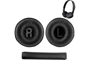 ERIOSCAR 1 Paio Cuscinetti Cuffie e 1 Archetto di Ricambio per JBL Tune600 T500BT T450 T450BT JR300BT, (Non Compatibili con Tune600btnc) Copri Padiglioni Cuffie Universali 70mm con Memory Foam