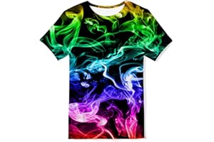 Kids4ever Boys Girls T-Shirts 3D Printed Short Sleeve Tee Shirt Kids Casual Tops for 6-16Years