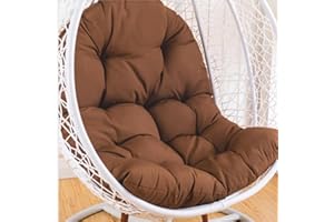 MORKITE Cuscino per Sedia a Forma di Uovo,Cuscino per Poltrona sospesa,Cuscino per Sedia in Rattan,Cuscino Integrato,Varie opzioni di Colore,Adatto per Giardini Esterni, altalene Interne, divani