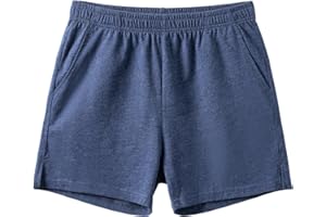 Amy Coulee Schlafhose Herren Kurz Baumwolle 4" Leichte Schlafshorts Kurze Pyjamahose Schlafanzughose mit Taschen