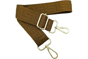 KERIOCUSI Tracolla Regolabile Colorata per Borse Donna Marrone Scuro, 80-130cm Cinghia della Borsa con Gold Moschettone, Durevole per Crossbody Borsa, Chitarra, Borse Moderne Accessori, 3.8cm, 1321