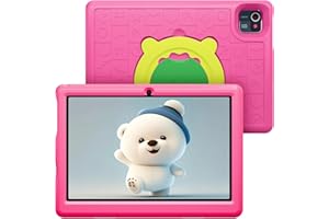 Yicty Tablet per bambini Android 12 Tablet per bambini Quad Core da 10 pollici 2 RAM 32 GB ROM HD 1280 * 800 Schermo IPS Tablet per bambini con doppia fotocamera WiFi Bluetooth
