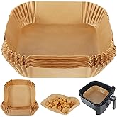 RUCON® 100 PCS Air Fryer Paper Sheets Disposable Liner for Microwave Oil-Proof Parchment for Frying Baking Cooking Roasting a