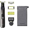 Philips OneBlade Pro 360, Regolabarba, Rasoio e Bodygroom elettrico, 1 lama 360 e 1 originale, 14 impostazioni di lunghezza, 