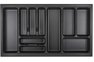 Orga-Box I Cubertero 819 x 473 gris lava con estructura perlada para Tandembox Antaro/Intivo y ModernBox en armario de 90 cm