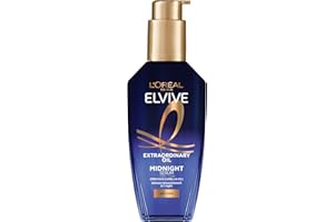 L'OREAL PARIS L’Oréal Paris Elvive Extraordinary Oil Midnight Serum, Renourishing Hair Treatment for Dry Hair, Leave-in Night Hair Oil, 100ml