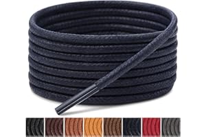 Handshop 3 Pares de Cordones para Zapatos de Vestir|Finos Cordones Encerados Redondos|8 Colores en 70cm-120cm