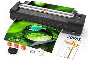 OIDOZAC A3 Laminator Machine with 20 Laminating Sheets, Multi Function Laminator with Paper Trimmer Corner Rounder for Office School Business Home Use, Black