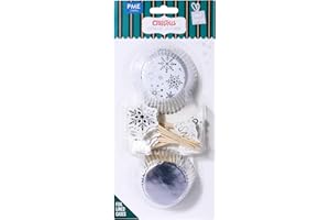 PME Natalizi Set di 24 Pirottini & Decorazioni per Cupcake - Che Nevichi
