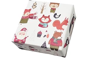 arkamii carta da regalo formato 86 x 64 cm disegno natale natalizio 3 fogli formato grande (ND11)