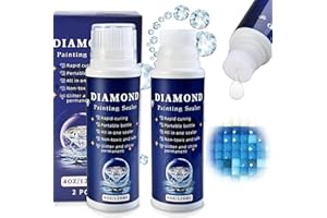 Cieex 2 Stück Diamond Painting Versiegelung, Transparente Diamond Painting Kleber zum Glitzereffekt und Schutz von Diamanten (240 ml)