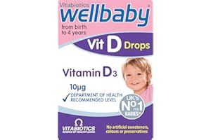 Wellbaby VIT D Drops by Vitabiotics - Vitamin D Drops for Babies from Birth to 4 Years - from The UK’s No.1 Baby Supplement Brand
