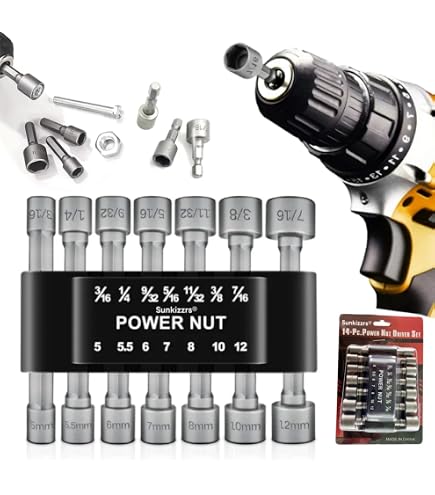Set 3 Embouts Wing Nut Driver SPEEDWOX - 12/15/18mm, Tige Hex 1/4", Pour Écrous Papillon, Vis à Œil Et Crochets