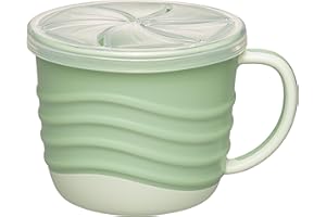 nip – 2in1 Snackbox | Bruchfester Snackbecher mit Deckel für Babys ab 9 Monaten aus über 90% nachwachsenden Rohstoffen. Ergonomischer Trinkbecher und Snackbox in einem | 250ml, Grün