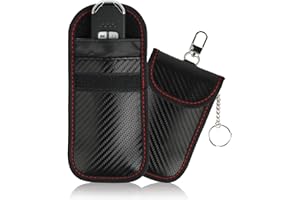 ATLIBERSWO Zestaw 2 Szt. Ochrona Keyless Go - Etui Ochronne na Kluczyk Samochodowy Keyless - Blokada RFID do Kluczyków Samochodowych - Odpowiednie do Kluczyków Samochodowych