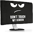 kwmobile 24-26" Monitor Cover - Protezione Monitor PC Antipolvere Schermo Computer - Custodia Protettiva Don't Touch My Scree