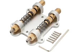 Musiclily Ultra Série Colorful Guitare électrique Double Stopper Tremolo Stabilisateur Vibrato, Argent