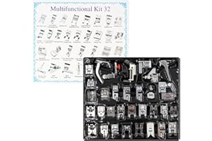 ELECBEE Machine à Coudre Presse - Pieds 32 / 48pcs, kit d'accessoires Machine à Coudre à Bords étroits Presse - Pieds pour la Maison Machine à Coudre Multifonctions (48)