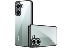 Lemxiee Case für Xiaomi Poco X7 Pro hülle mit Anti-Fingerabdruck & Absturzsicherung & rutschfest Flexibles Silikon + Transparentes Acryl Schutzhülle Handyhülle