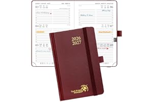 POPRUN Agenda Pocket 2026 2027 Veckoagenda 16 x 10,5 cm från Aug'26 - Dec'27, Liten Skolplanerare 17 Månader, Hårt Omslag med