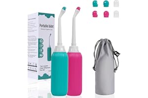 SINAND Set de 2 Bidé portátil de 500 ml para Mujeres - Bide portatil para maternidad postparto y lactantes y niños