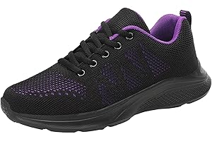 GENERIC Womens Extra Wide Fit Trainers Ladies Walking Running Shoes,Comfortable Memory Foam Road Shoes,Non Slip Wedge Sneakers,Lightweight Work Shoes,Adjustable Lace up Tennis Shoes,Orthopaedic Shoes